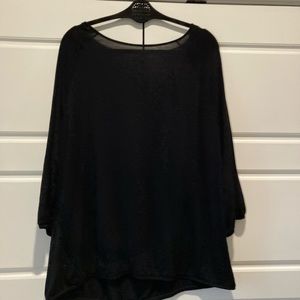 Lane Bryant Black 3/4 Sleeve T Shirt Size 22/24